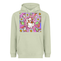 Matcha Easter Bunny Heavyweight Hoodie - CowhideDigitalArt