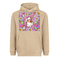 Mushroom Easter Bunny Heavyweight Hoodie - CowhideDigitalArt