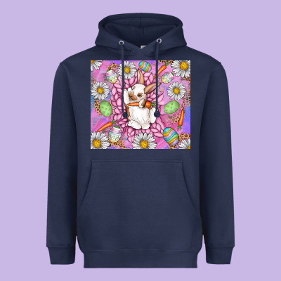 Easter Bunny Heavyweight Hoodie Designed By Cowhidedigitalart