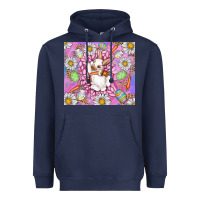 Navy Easter Bunny Heavyweight Hoodie - CowhideDigitalArt