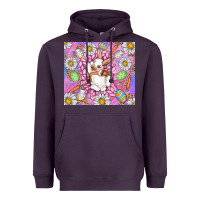 Plum Easter Bunny Heavyweight Hoodie - CowhideDigitalArt