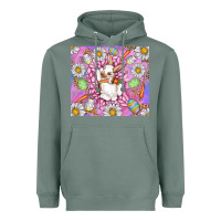 Sage Easter Bunny Heavyweight Hoodie - CowhideDigitalArt