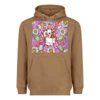 Toasted Coconut Easter Bunny Heavyweight Hoodie - CowhideDigitalArt