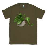Army Green Philodendron Classic Tee - LillyAllenDesigns