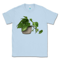 Dusty Blue Philodendron Classic Tee - LillyAllenDesigns