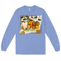 Colony Blue happy fall y'all teeth Long Sleeve Tee - TumblerDesignByShophia