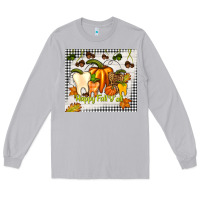 Moon Dust happy fall y'all teeth Long Sleeve Tee - TumblerDesignByShophia
