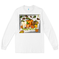 White happy fall y'all teeth Long Sleeve Tee - TumblerDesignByShophia