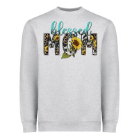 Heather Grey Blessed mom sunflower mother's day Heavyweight Sweatshirt - HowdyJamesFarm