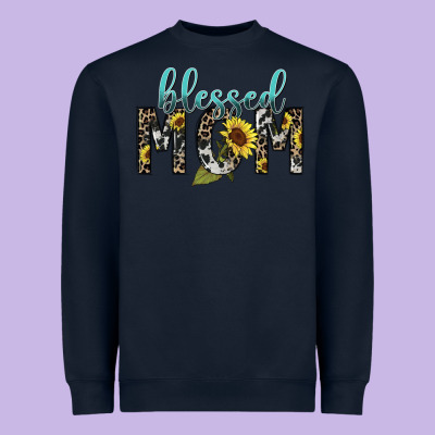 Blessed Mom Sunflower Mother's Day Heavyweight Sweatshirt Designed By Howdyjamesfarm