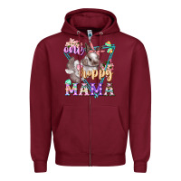 Burgundy one hoppy mama Zipper Hoodie - FaDigitalArtStudio