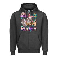 Charcoal Heather one hoppy mama Zipper Hoodie - FaDigitalArtStudio
