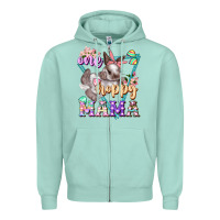 Seafoam one hoppy mama Zipper Hoodie - FaDigitalArtStudio
