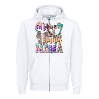 White one hoppy mama Zipper Hoodie - FaDigitalArtStudio