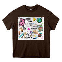 Chocolate Brown teacher always learning Heavy Core Tee - NancyCooperArtShop