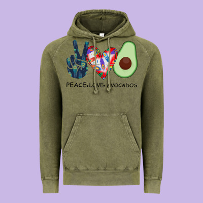 Peace Love Avocados Vintage Hoodie Designed By Bettercallsaul