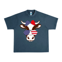 Cow 4th Of July Independence Day Urban Heavy Tee | Teevron