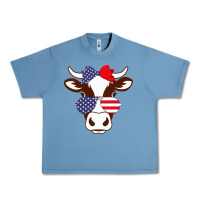 Pebble Blue Cow 4Th Of July Independence Day Urban Heavy Tee - Bettercallsaul