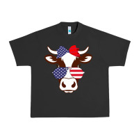 Pigment Black Cow 4Th Of July Independence Day Urban Heavy Tee - Bettercallsaul