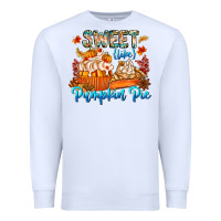 White Sweet Like Pumpkin Pie Premium Sweatshirt - CowhideDigitalArt
