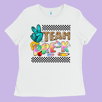 Team Pre K Ladies Tee Designed By Nancycooperartshop