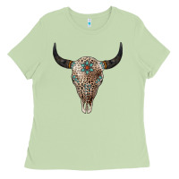 Matcha Leopard Bull Skull Ladies Tee - Jasminsmagicworld