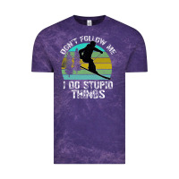 Cloud Purple Don t Follow Me I Do Stupid Things Vintage Tee - Bettercallsaul