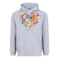 Heather Grey Easter Love Heavyweight Hoodie - CowhideDigitalArt