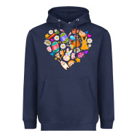 Navy Easter Love Heavyweight Hoodie - CowhideDigitalArt