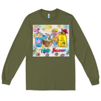 Army Green hello summer coffee cups Long Sleeve Tee - TumblerDesignByShophia