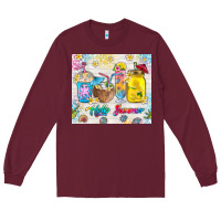 Burgundy hello summer coffee cups Long Sleeve Tee - TumblerDesignByShophia