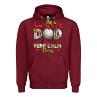 Burgundy I'm a Volleyball Dad we don't do that keep calm Zipper Hoodie - BundleAndBundleShop