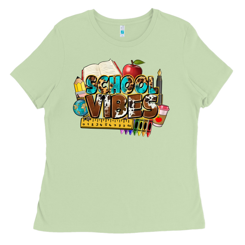 School Vibes Ladies Tee by NancyCooperArtShop | Teevron