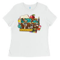 White school vibes Ladies Tee - NancyCooperArtShop