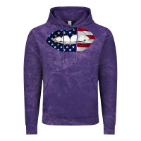 Cloud Purple Lips American Flag Vintage Hoodie - Bettercallsaul