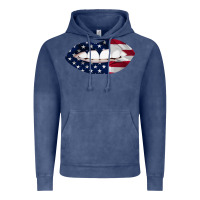 Vintage Denim Lips American Flag Vintage Hoodie - Bettercallsaul