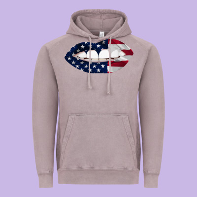 Lips American Flag Vintage Hoodie Designed By Bettercallsaul
