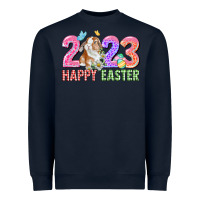 Navy 2023 Happy Easter Heavyweight Sweatshirt - CowGirlArtShop