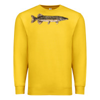 Lemon Northern Pike Fish Illustrations Premium Sweatshirt - LillyAllenDesigns