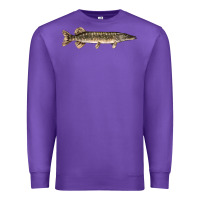 Purple Northern Pike Fish Illustrations Premium Sweatshirt - LillyAllenDesigns