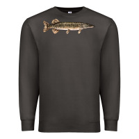 Smoke Northern Pike Fish Illustrations Premium Sweatshirt - LillyAllenDesigns