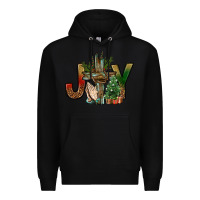 Black joy christmas with cross bbs Premium Hoodie - BundleAndBundleShop