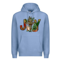 Colony Blue joy christmas with cross bbs Premium Hoodie - BundleAndBundleShop