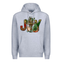 Heather Grey joy christmas with cross bbs Premium Hoodie - BundleAndBundleShop