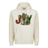 Oatmeal Heather joy christmas with cross bbs Premium Hoodie - BundleAndBundleShop