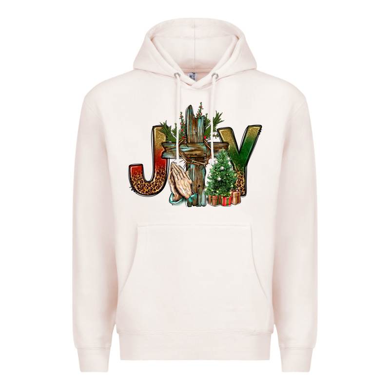 Joy Christmas With Cross Bbs Premium Hoodie by BundleAndBundleShop | Teevron