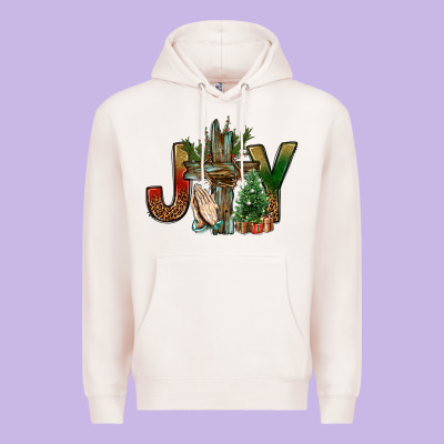 Joy Christmas With Cross Bbs Premium Hoodie Designed By Bundleandbundleshop