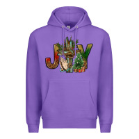Purple joy christmas with cross bbs Premium Hoodie - BundleAndBundleShop