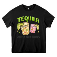 Black tequila cheaper than therapy Heavy Core Tee - MaliasSmallBusiness