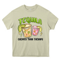 Mossy tequila cheaper than therapy Heavy Core Tee - MaliasSmallBusiness